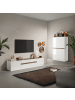 CALICOSY TV Board UTOPIA in Dunkles Holz - (W) 205  x (H) 44  x (L) 40  cm