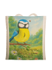Mr. & Mrs. Panda Schultasche Vogel Blaumeise Design mit Spruch in Weiß