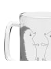 Mr. & Mrs. Panda Bierseidel Igel Liebe ohne Spruch in Transparent