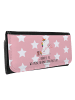 Mr. & Mrs. Panda Wallet Einhorn Näherin mit Spruch in Rot Pastell