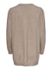 ONLY Lange Stretch Strickjacke Cardigan Mantel mit Taschen ONLLESLY in Beige