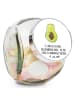 Mr. & Mrs. Panda keksdose glas Avocado Kern mit Spruch in Weiß