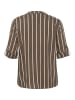 KAFFE curve Langarm-Bluse KCsida Regular fit in Major_Brown/ Beige Stripe