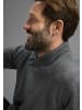 Delmao Schalkragenpullover in grau melange