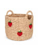 Greengate Korb STRAWBERRY Naturfarbig mit Erdbeeren 29x26 cm