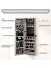 COSTWAY Schmuckschrank mit LED in Grau