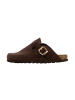 Divine Factory Leder-Pantoletten Noga Boreal Edge Braun