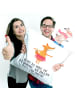 Mr. & Mrs. Panda Lounge Kissen Fuchs Ballerina mit Spruch in Weiß
