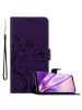 cadorabo Hülle für Samsung Galaxy NOTE 9 Blumen Design in FLORAL DUNKEL LILA