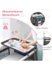 COSTWAY 5 in 1 Reisebett mit Matratze in Grau