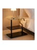 relaxdays Couchtisch in Schwarz/ Natur - (B)60 x (H)50 x (T)30 cm