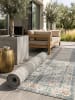KADIMA DESIGN Outdoor-Teppich Orientalisch pflegeleicht Balkon Terrasse Outdoor Garten in Grau