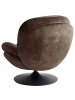 Beliani Sessel NOLVIK in Braun/Schwarz - (W) 82 x (H) 82 x (L) 85 cm
