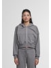 DEF DEF Zip-Kapuzenpullover in steel grey