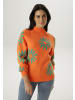 Aniston SELECTED Strickpullover in orange-grün