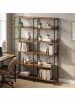 VASAGLE Bücherregal Barnet in Braun-Schwarz - (B)120 x (H)170 x (T)30 cm