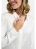 Milano Italy Bluse mit Kragen und Knopfleiste in Offwhite