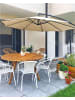 Beliani Ampelschirm RAVENNA in Beige/Schwarz - (W) 300 x (H) 240 x (L) 300 cm