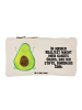 Mr. & Mrs. Panda Schminktasche Avocado Glücklich mit Spruch in Weiß