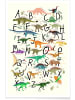 Juniqe Poster "Dino Alphabet" in Bunt