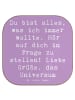 Mr. & Mrs. Panda Glas-Untersetzer Spruch Hoffnung und Selbstlieb... in Lavendeltraum