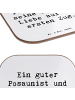 Mr. & Mrs. Panda Untersetzer Spruch Posaune Liebe mit Spruch in Weiß