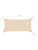 relaxdays Sonnensegel in Beige -  2 x 4 m