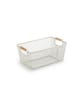 relaxdays Drahtkorb in Weiß - (B)37 x (H)16,5 x (T)22,5 cm