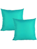 JACK 2er Set Outdoor Kissenhülle 45x45cm Uni in Türkis