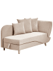 Beliani Chaiselongue MERI in Braun/Braun - (W) 155 x (H) 76 x (L) 69 cm