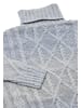 myMo Damen Rollkragenpullover in BLAU WOLLWEISS