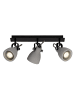 Brilliant Spotbalken, 3-flammig Thanos 20x49x17 cm in schwarz matt/zement grau