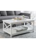 Beliani Couchtisch FOSTER in Weiß - (W) 55 x (H) 45 x (L) 100 cm
