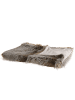 Beliani Kuscheldecke ASDAD in Braun/Weiß - (W) 150 x (H) 2 x (L) 200 cm