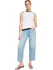 Zero  Basic Shirt mit U-Boot-Ausschnitt in Brilliant White