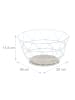 relaxdays Obstkorb in Weiß - (B)28 x (H)14,5 x (T)28 cm