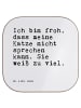 Mr. & Mrs. Panda Untersetzer Glas Ich bin froh, dass... mit Spruch in Weiß
