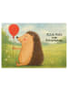 Mr. & Mrs. Panda Puzzle Igel Luftballon Design mit Spruch in Weiß