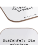 Mr. & Mrs. Panda Untersetzer für Gläser Spruch Busfahrer Helden ... in Weiß