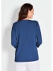 GOLDNER Kurzgröße:  Shirt Modisches 3/4-Arm-Oberteil in royalblau