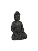 relaxdays Buddha Figur in Dunkelgrau - (H)18 cm