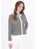 DreiMaster Women Cardigan in offwhite black stripe