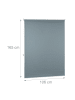 relaxdays Verdunkelungsrollo in Grau - (B)110 x (H)165 cm