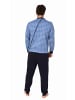 NORMANN Pflegeoverall langarm EteileSchlafanzug Reissverschluss - 77801 in blau