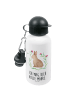 Mr. & Mrs. Panda Trinkflasche Hase Sitzen mit Spruch in Weiß