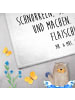 Mr. & Mrs. Panda Gästetuch Fuchs Laterne mit Spruch in Weiß