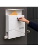 relaxdays Briefkasten mit Zeitungsfach in Weiß