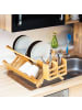 relaxdays Abtropfgestell in Natur - (B)46 x (H)24 x (T)28 cm