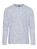 Bruno Banani Langarmshirt in blau melange