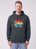 wat? Apparel Sweatshirt Retro Sunset Cat in India Ink Grey